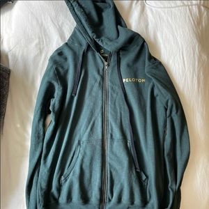 Peloton Green Full Zip hoodie Medium VGUC RARE